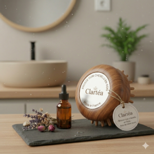Brosse en bois pour cuir chevelu