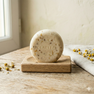 Savon solide clartéa avec ambiance naturel