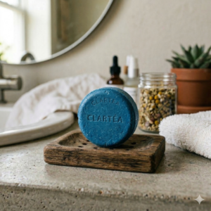 savon solide dans l'environnement de la salle de bain