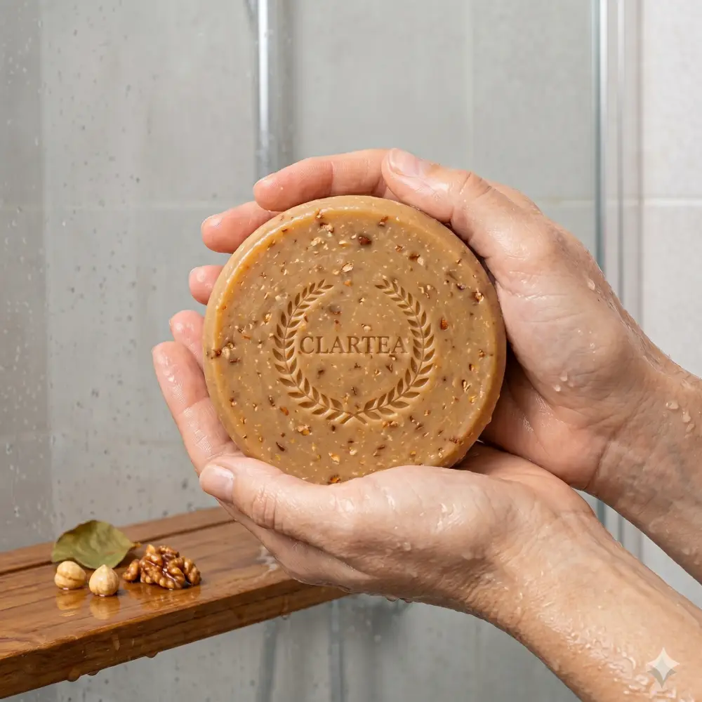 Utilisation du gel douche solide à la praline
