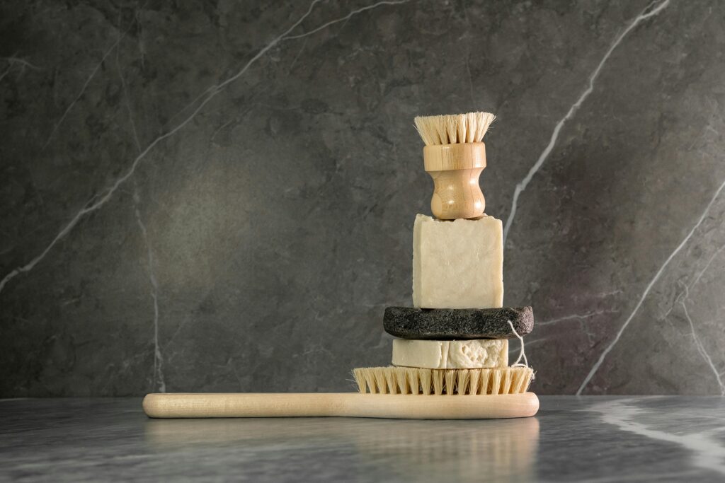 savon et brosse